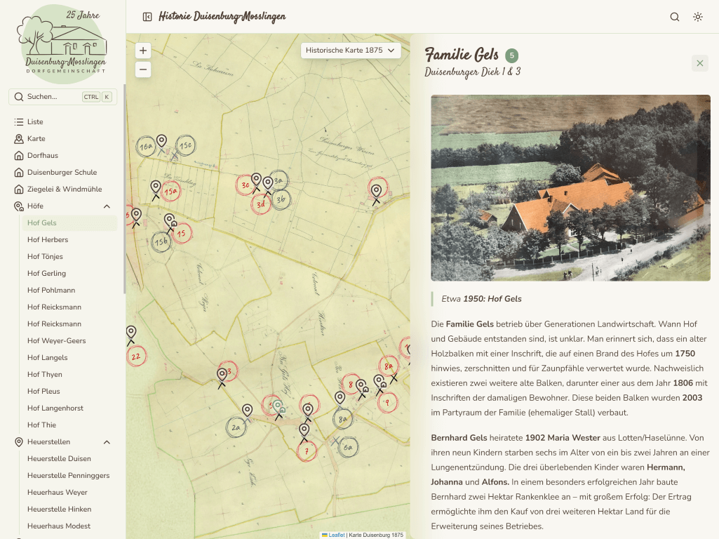 Historie Duisenburg-Mosslingen