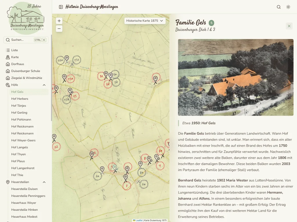 Historie Duisenburg-Mosslingen